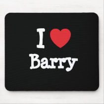 I love Barry heart custom personalized mousepads