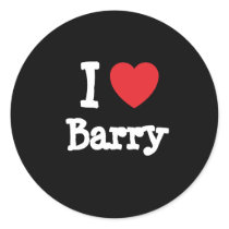 I love Barry heart custom personalized stickers