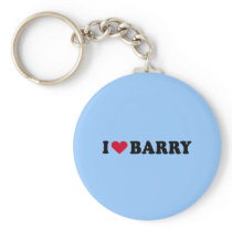 I LOVE BARRY KEYCHAINS