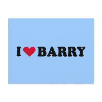 I LOVE BARRY POSTCARDS