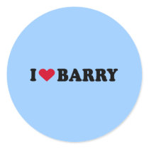 I LOVE BARRY STICKERS
