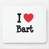 I love Bart heart custom personalized Mouse Mat