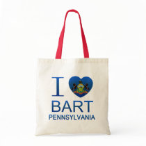 I Love Bart, PA Canvas Bag
