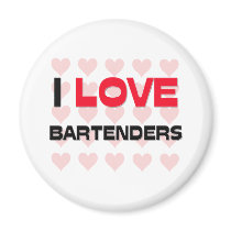 I LOVE BARTENDERS REFRIGERATOR MAGNETS