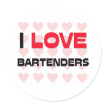 I LOVE BARTENDERS STICKER