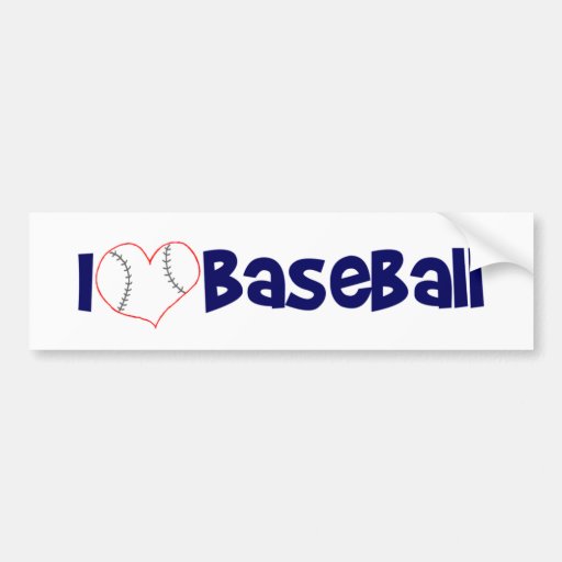 I love baseball bumper sticker