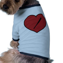 I Love Baseball Dog T-shirt