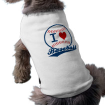 I love baseball Doggie Ribbed Tank Top pet clothing
