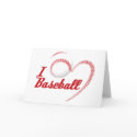 I Love Baseball Greeting Card by tshirtdujour I Love Baseball Greeting Card