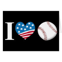 I Love BASEBALL greeting card
