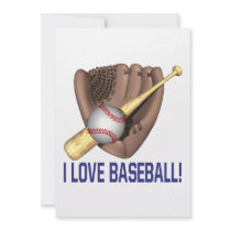 I Love Baseball Invitations