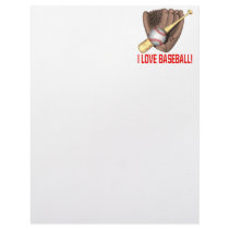 I Love Baseball Custom Letterhead
