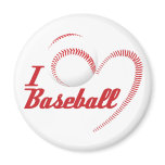 I Love Baseball Magnet magnets