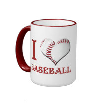 I Love Baseball mugs by Ricaso_Designs I Love Baseball mugs