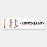 I Love (Baseball), <PERSONALIZE> Bumper Sticker