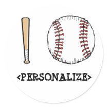 I Love (Baseball), <PERSONALIZE> Stickers
