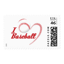 I Love Baseball Postage postage