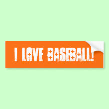 'I Love Baseball' Wall / Laptop / Car Bumper Sticker!