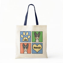 I Love Basenjis Canvas Bags