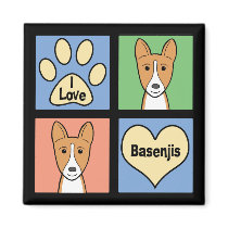 I Love Basenjis Refrigerator Magnets