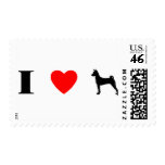 I Love Basenjis postage
