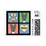 I Love Basenjis postage