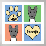 I Love Basenjis Posters