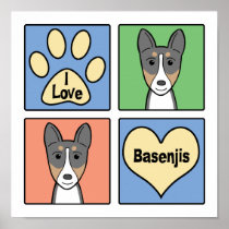 I Love Basenjis Print