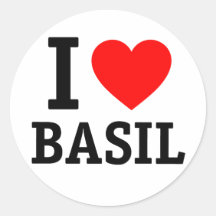 I Love Basil Stickers
