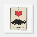 I Love Basilisks Fridge Magnet