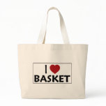 I Love Basket Canvas Bag
