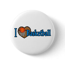 I Love Basketball buttons