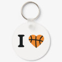 I Love Basketball Heart keychains by Tomaniac I Love Basketball Heart keychains