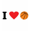 I love basketball icon t-shirts