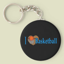 I Love Basketball keychains
