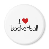 I love Basketball magnets by EllesPlanet I love Basketball magnets