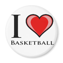 I Love Basketball Magnets