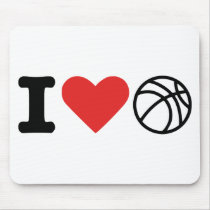 I love basketball mousepads by Thinkdifferent I love basketball mousepads