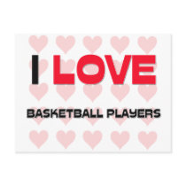 I LOVE BASKETBALL PLAYERS postcards