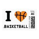 I Love Basketball Postage Stamps