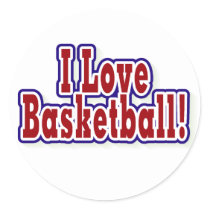 I Love Basketball stickers