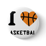 I love basketball symbol pin