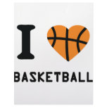 I love basketball symbol customized letterhead