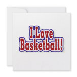 I Love Basketball T shirts and Gifts Personalized Invitation