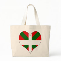 I Love Basque Tote Bags