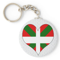 I Love Basque Keychains