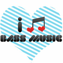 I Love Bass Music Acrylic Cut Out