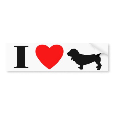 Bumper Stickers on Basset Silhouette