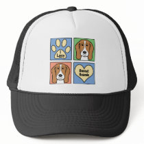 I Love Basset Hounds Trucker Hats