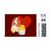 I Love Basset Hounds! (stamps) by pawtraitart I Love Basset Hounds! (stamps)